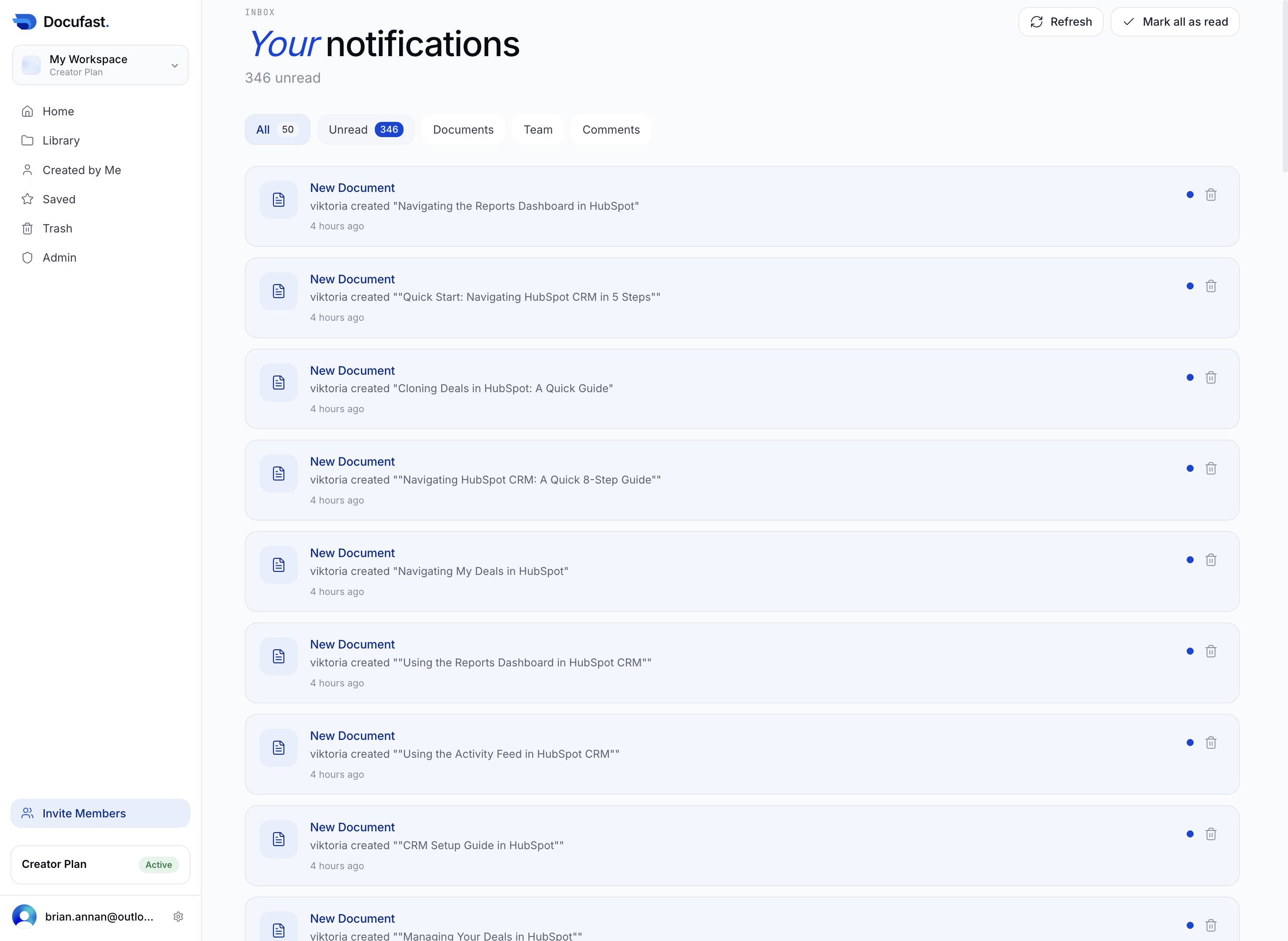 Click the Unread346 button