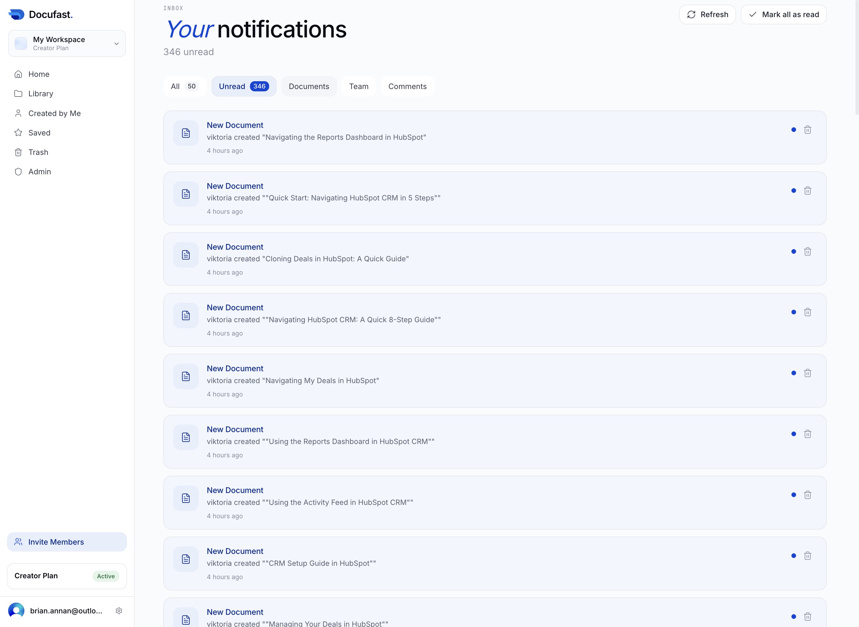 Click the Documents button