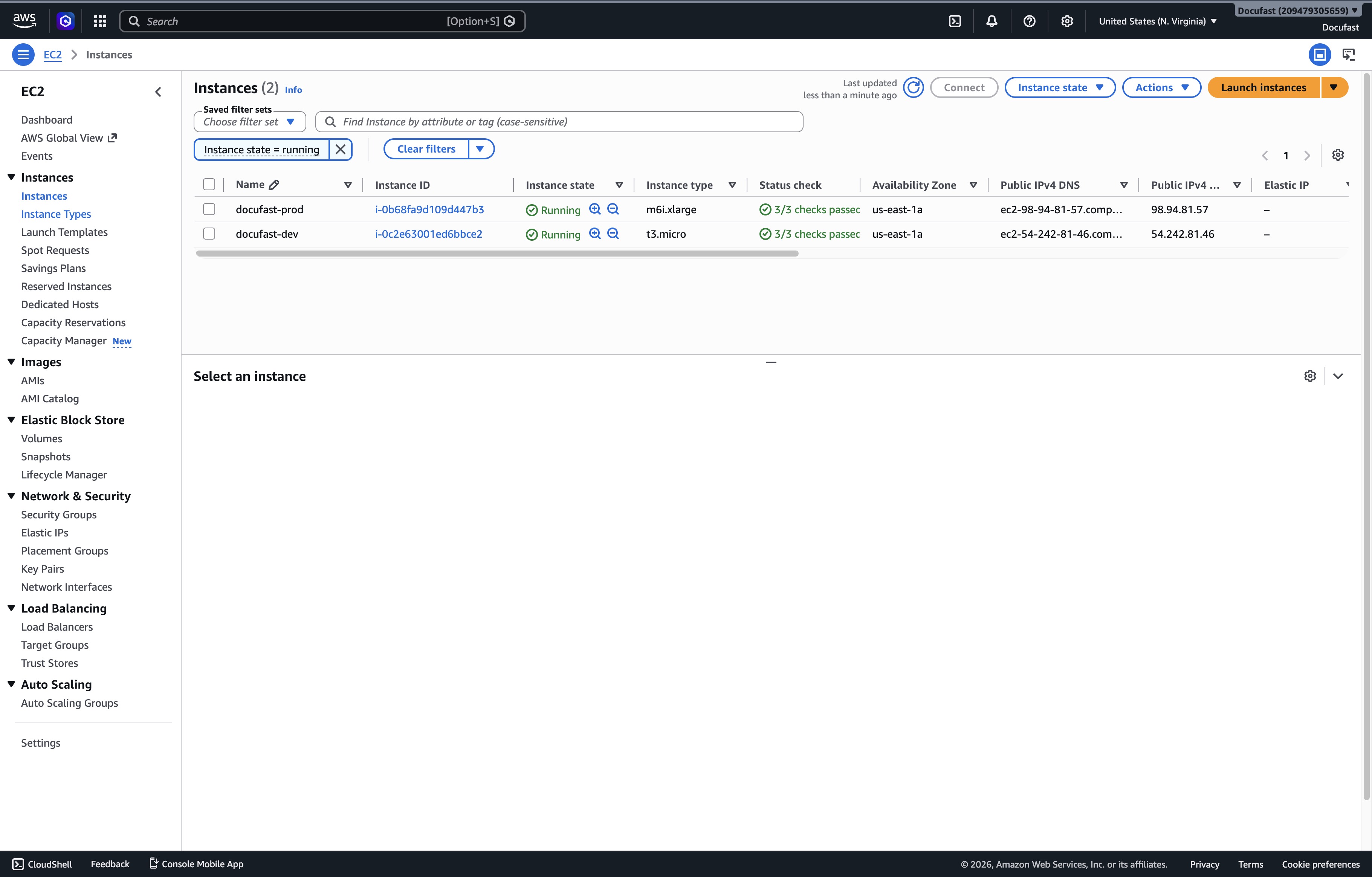 Click the Instance Types label
