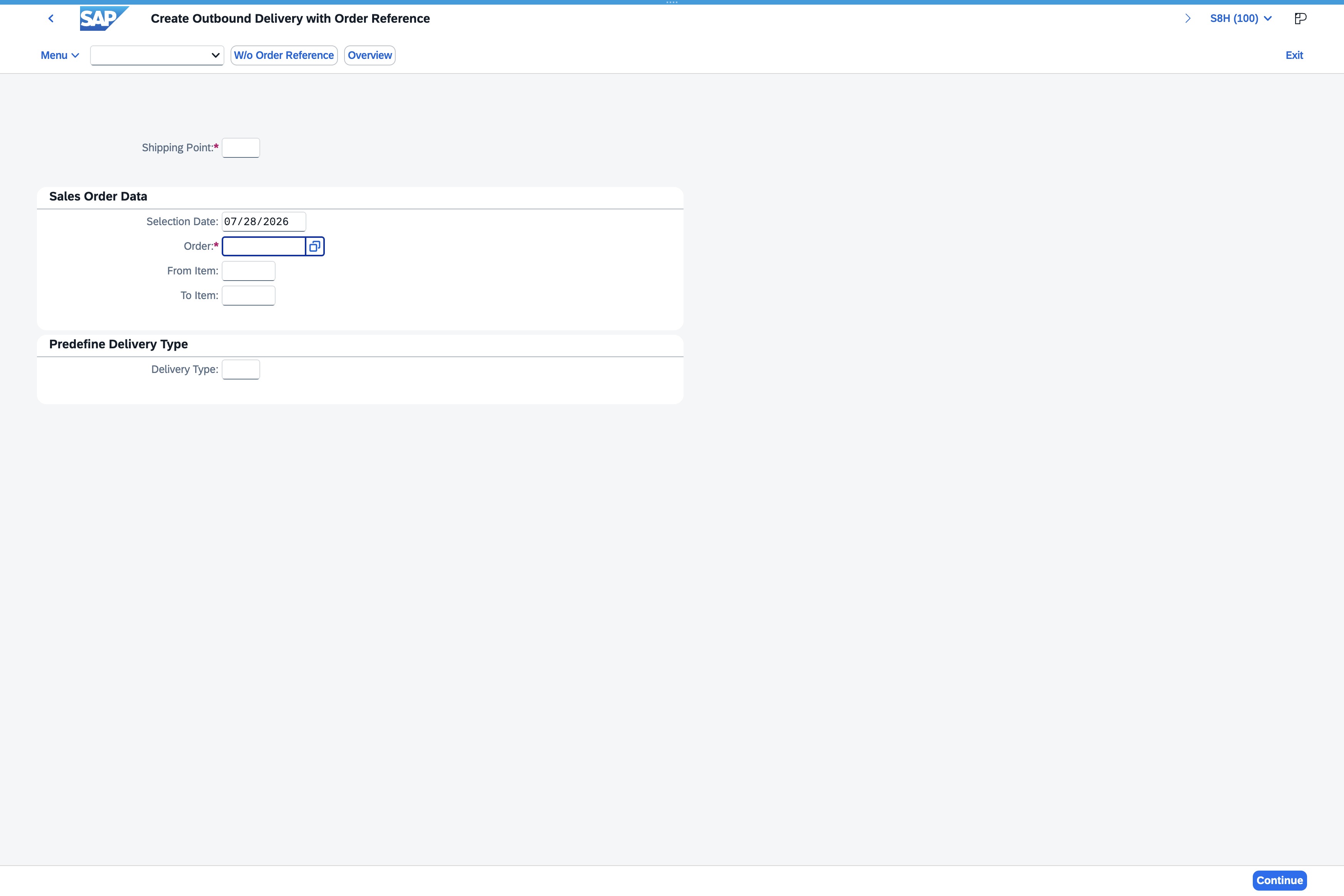 Click the Order button