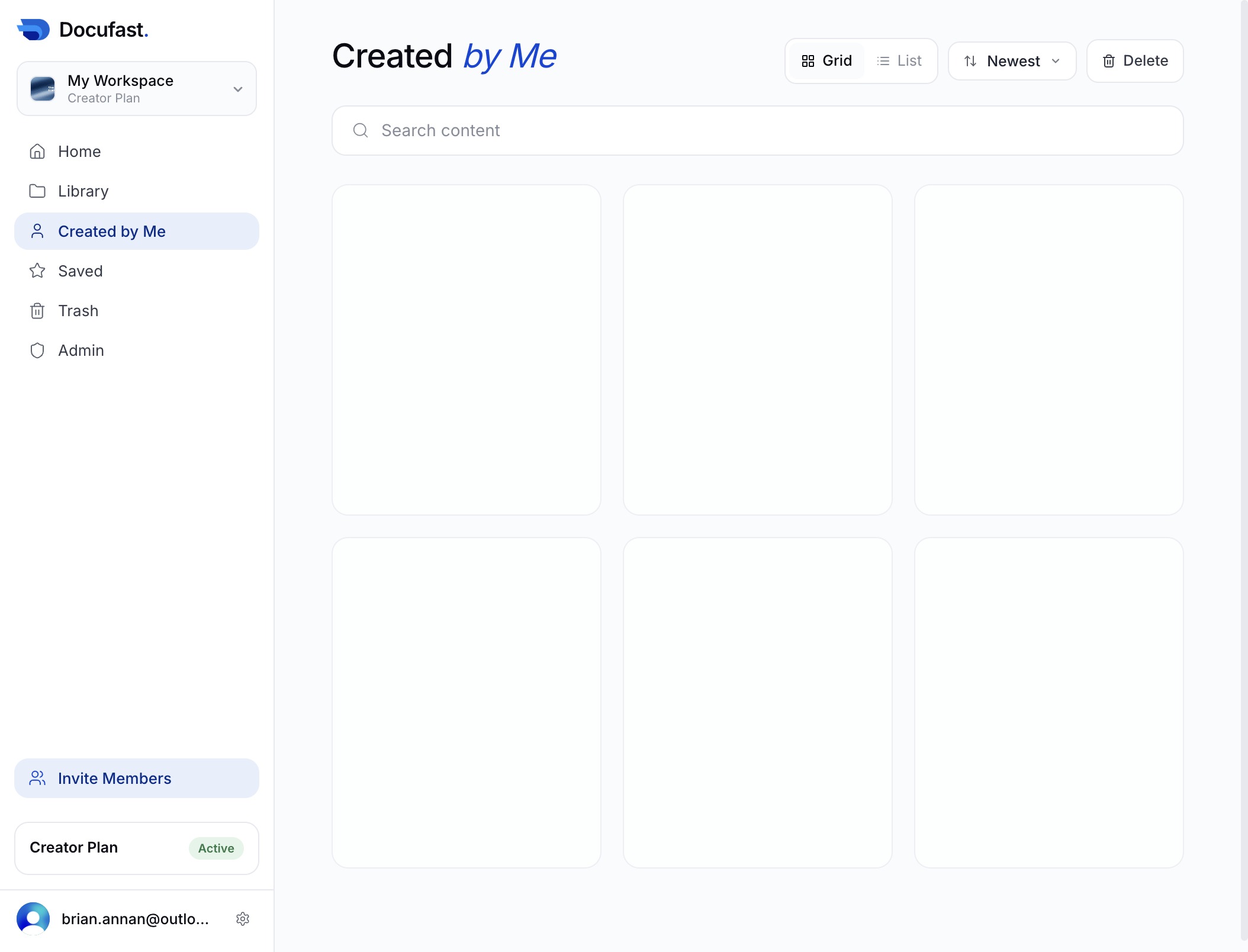 Click 'Created by Me' section