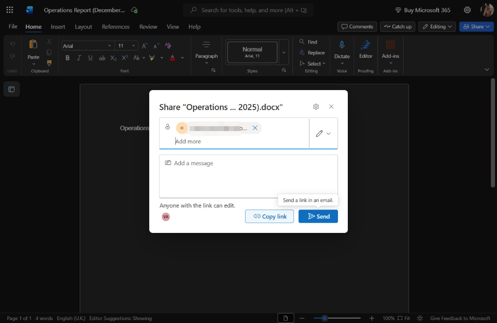 Click Send