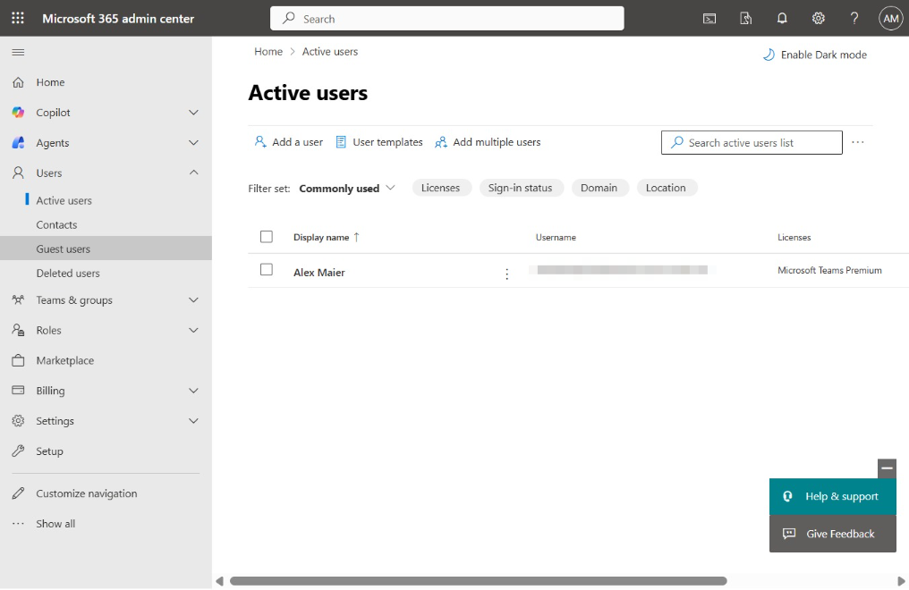 Click Guest users