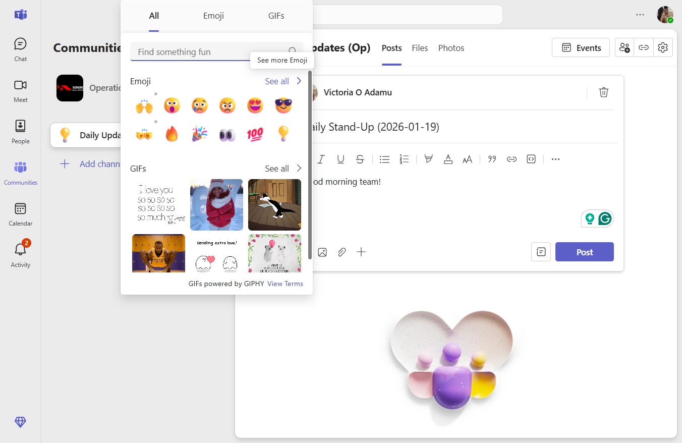 Click See more Emoji