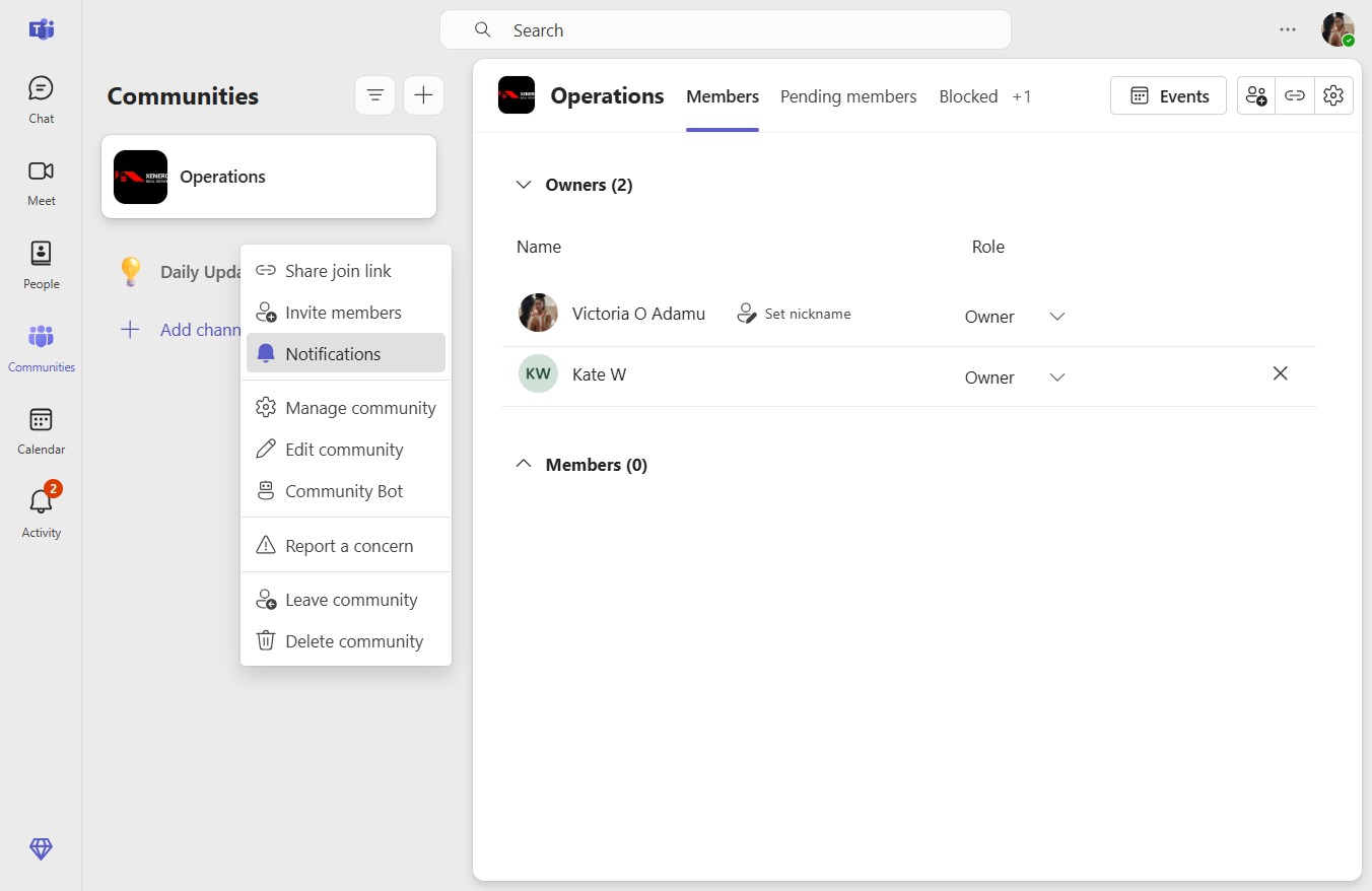 Click Notifications