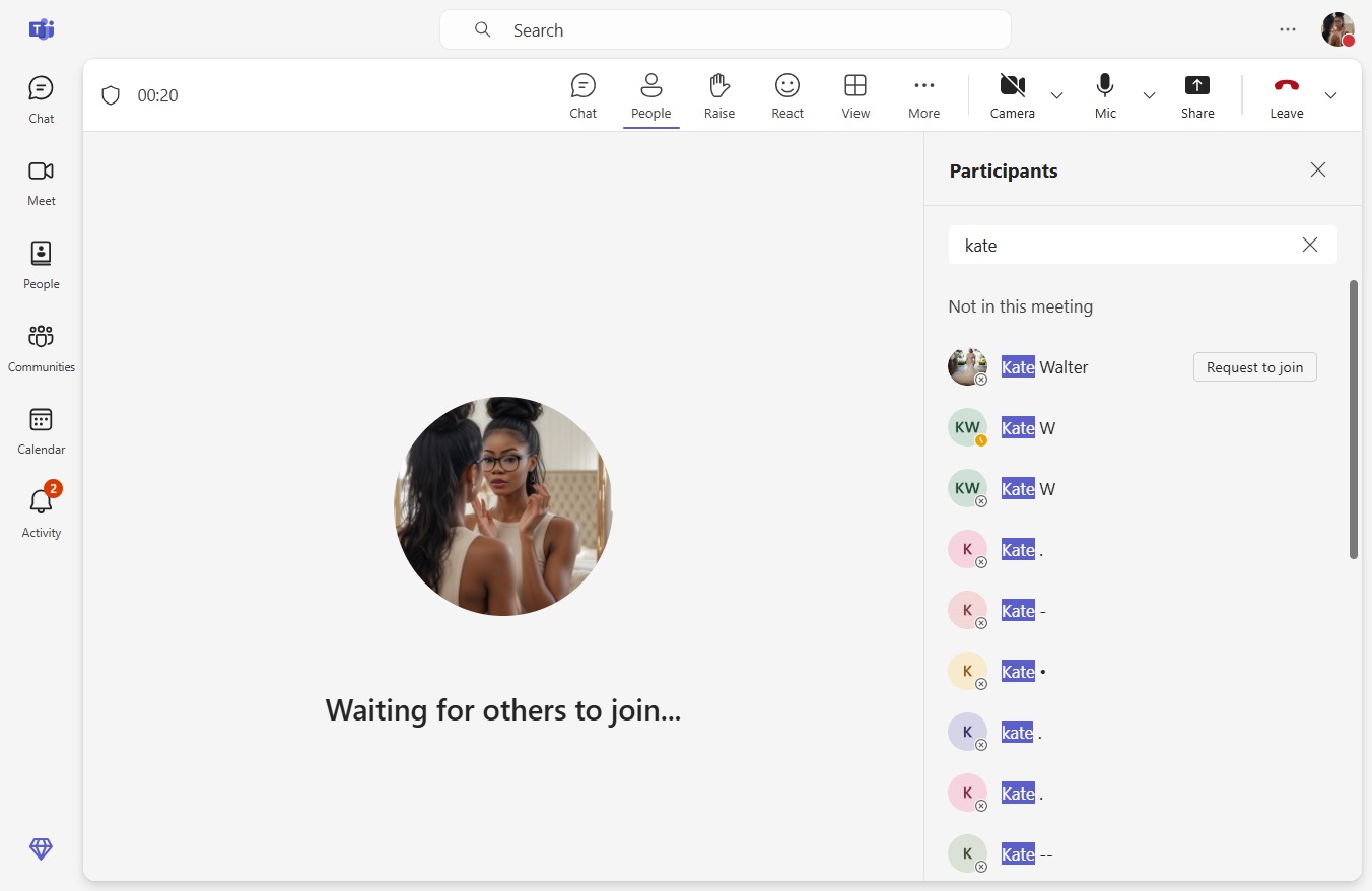 Click Request to join