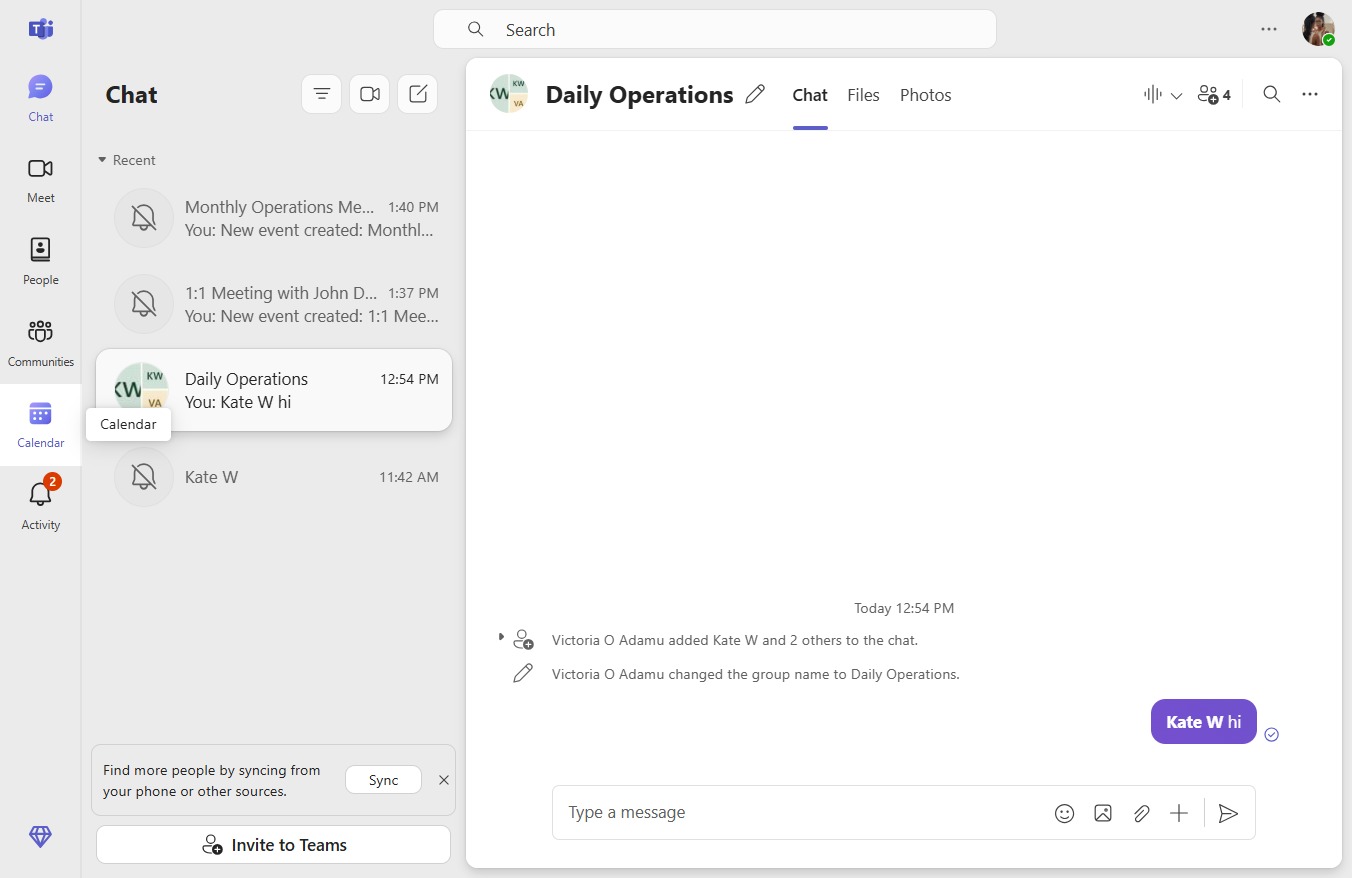 Click Calendar