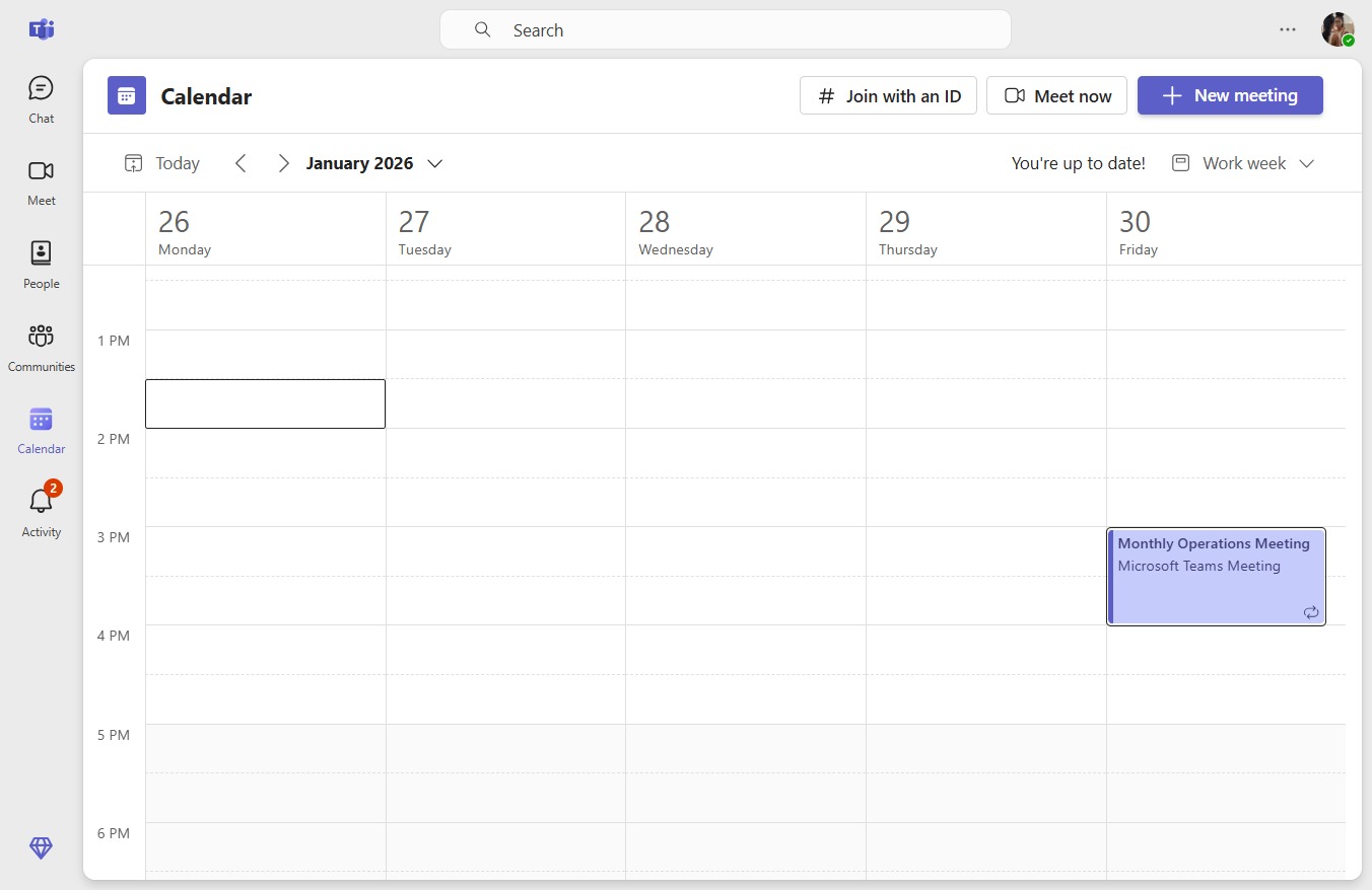 Click Microsoft Teams Meeting