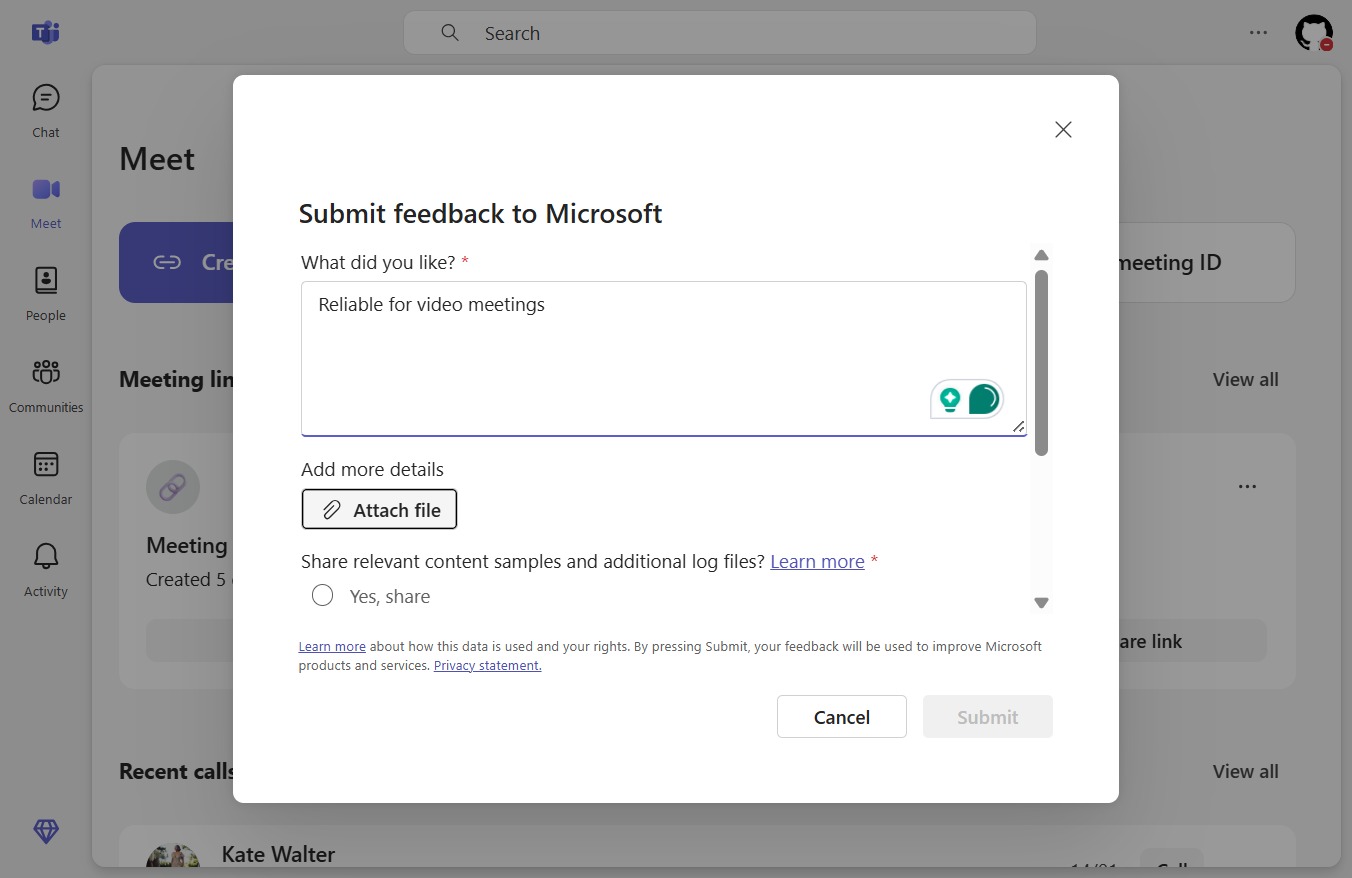 Click Attach file