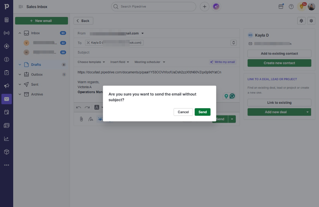 Click Send
