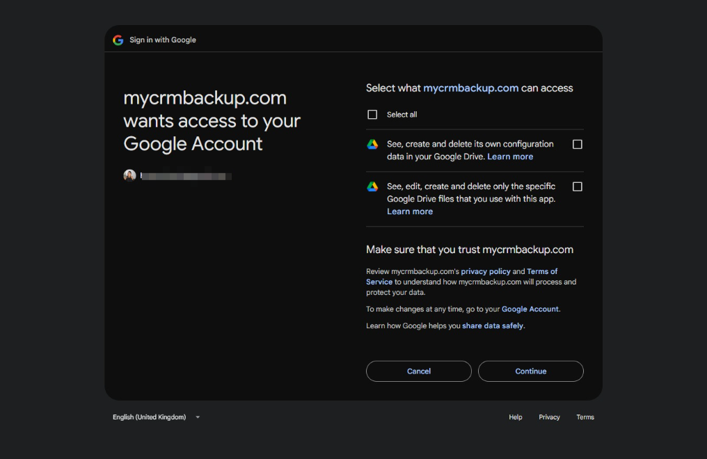 Click Select all
