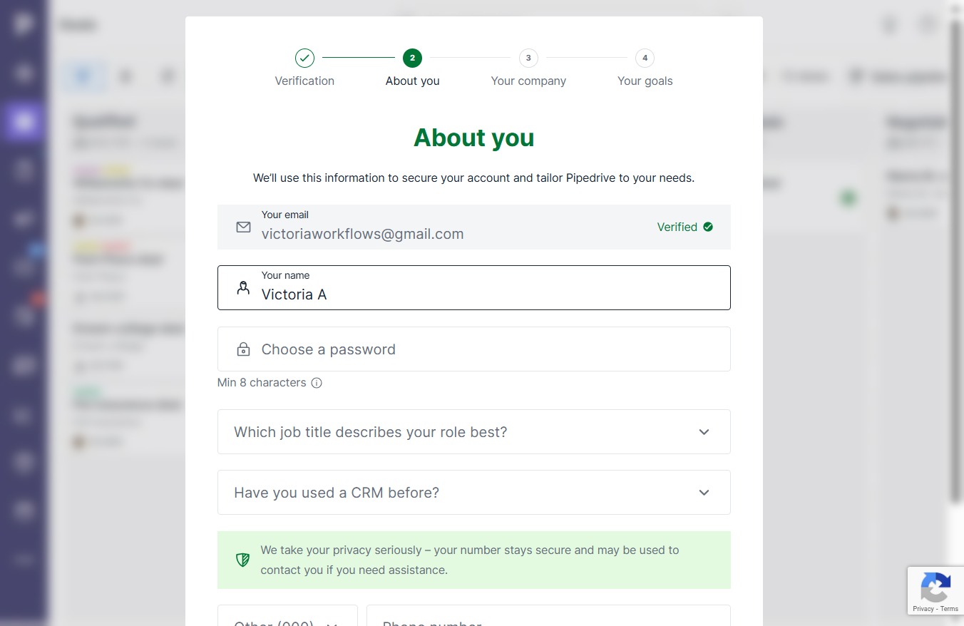Click Choose a password