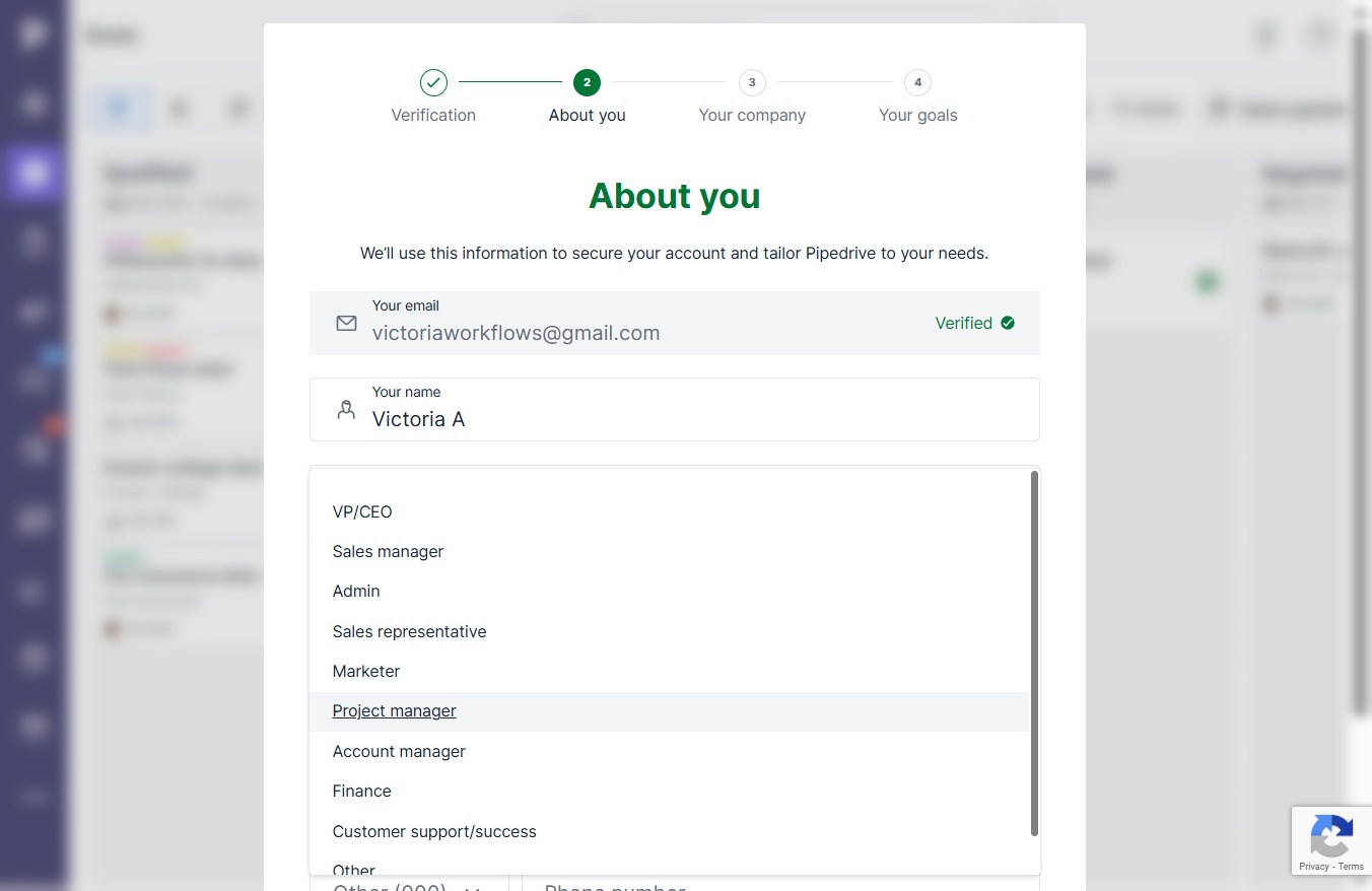 Click Project manager