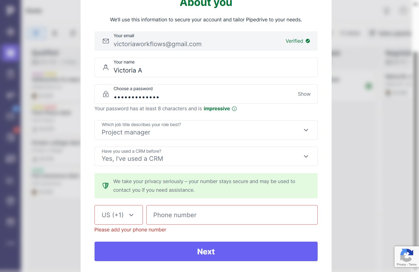 Click Phone number