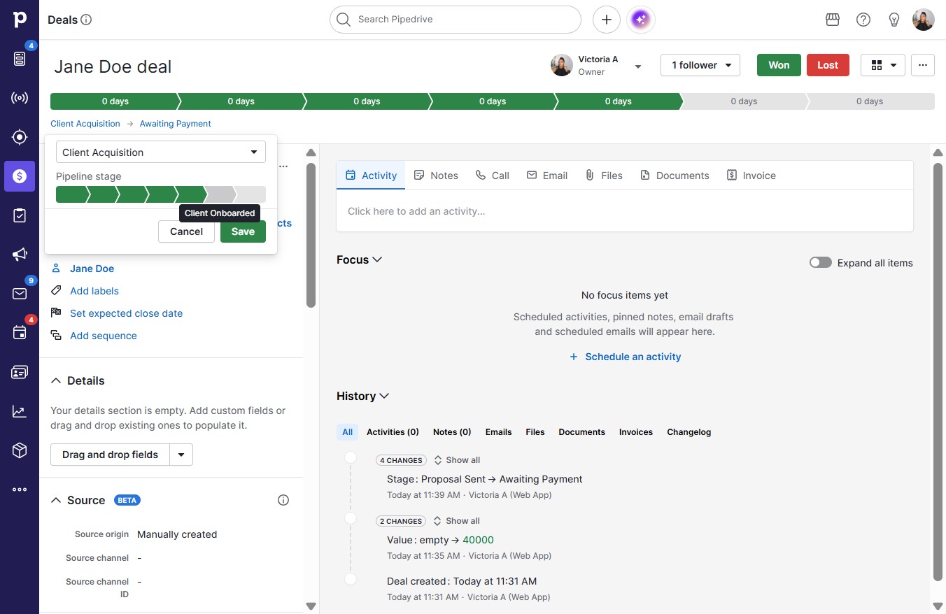 Click Client Onboarded