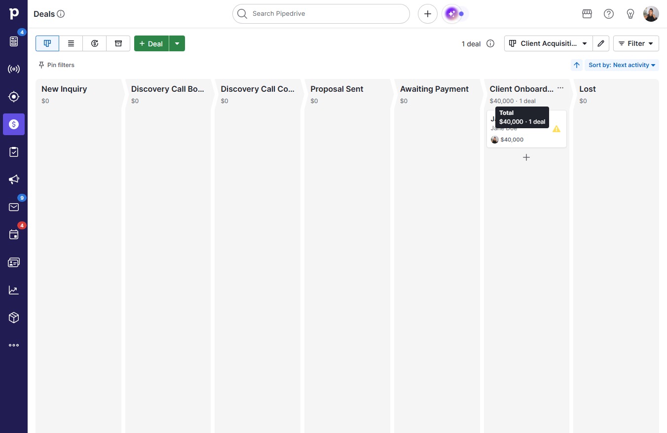 Click Client Onboarded$40,000·1 deal