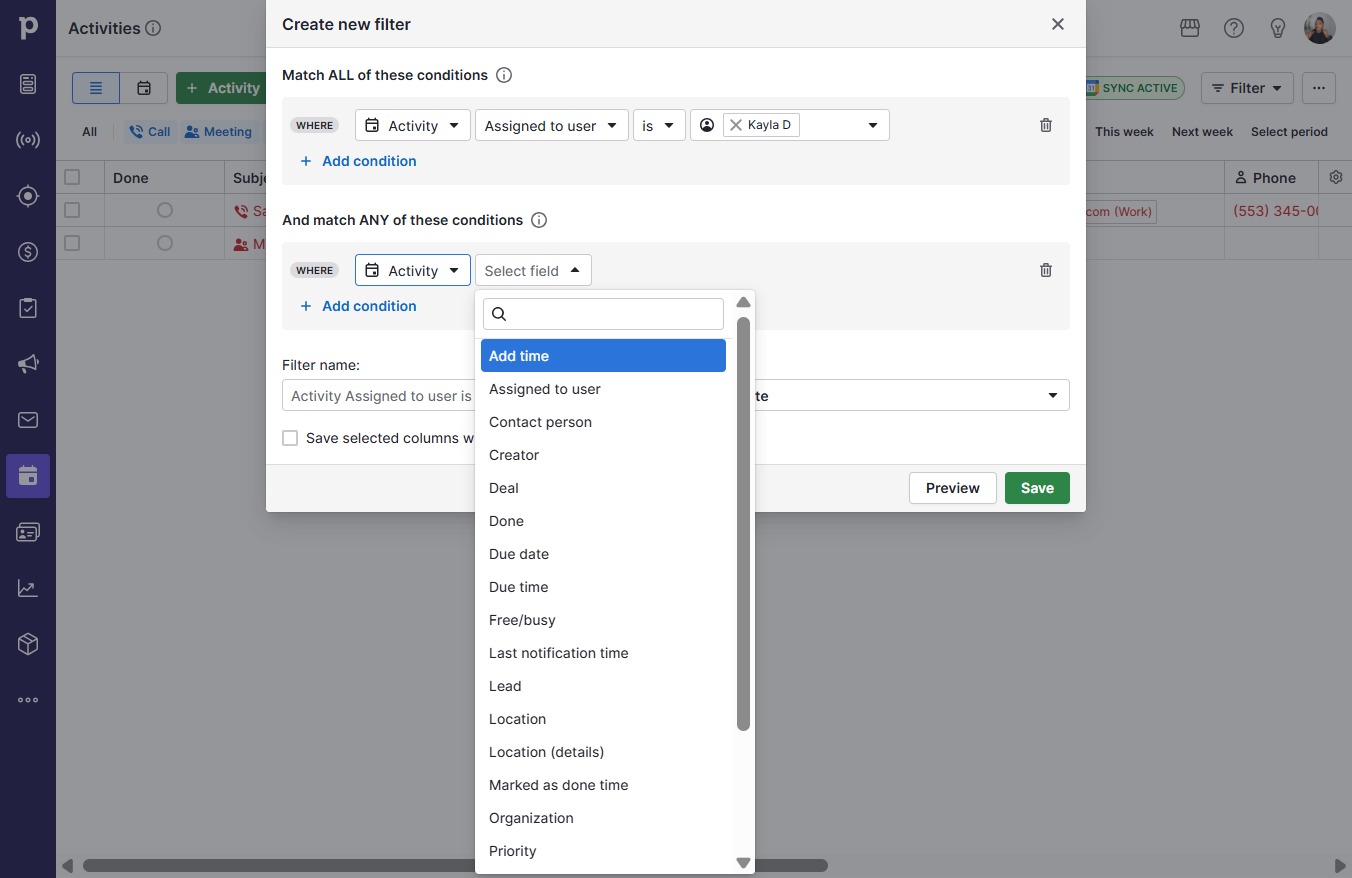 Click activity