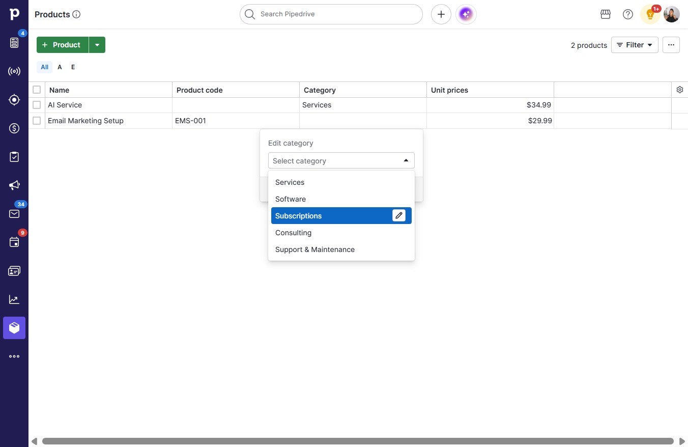 Click Subscriptions