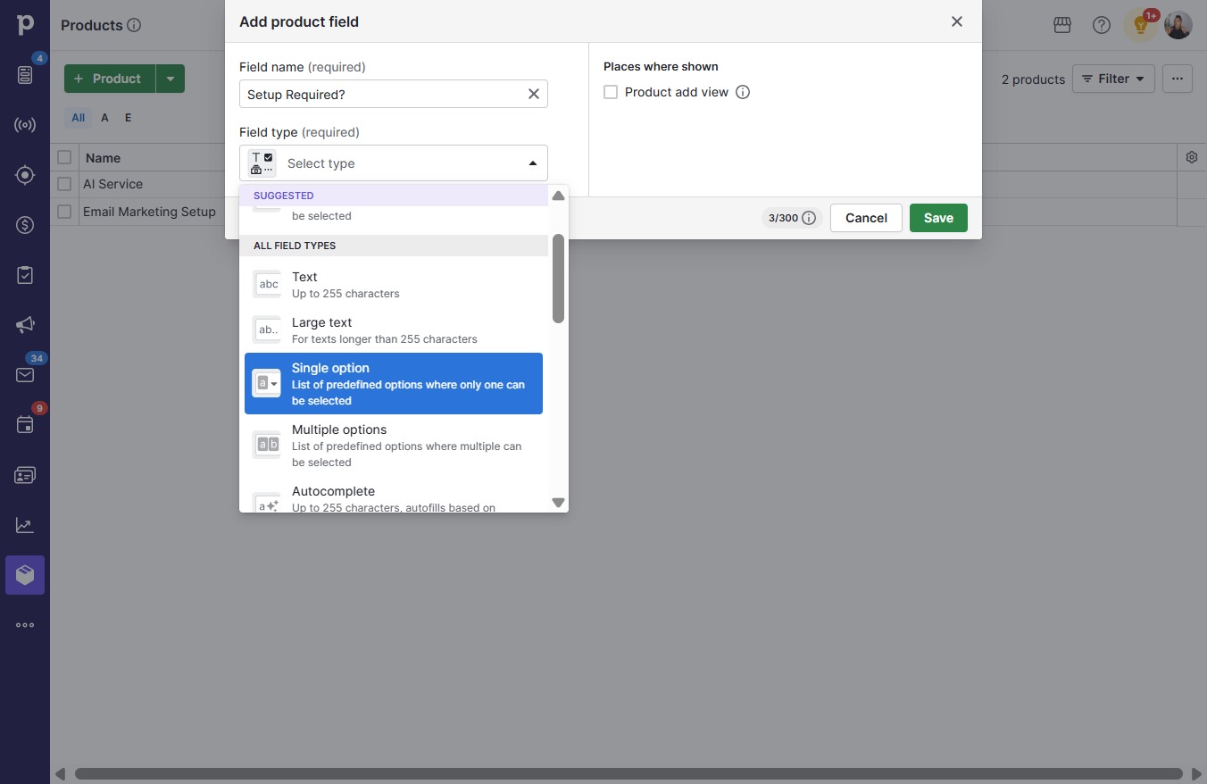 Click Single option