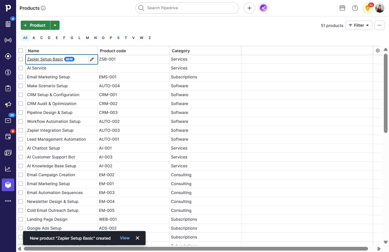 Click Zapier Setup Basic