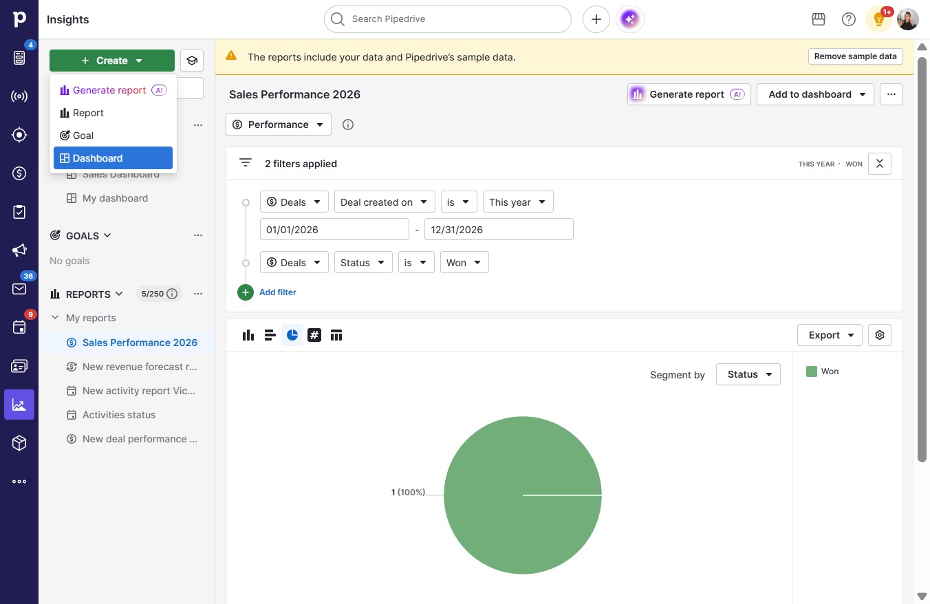Click Dashboard