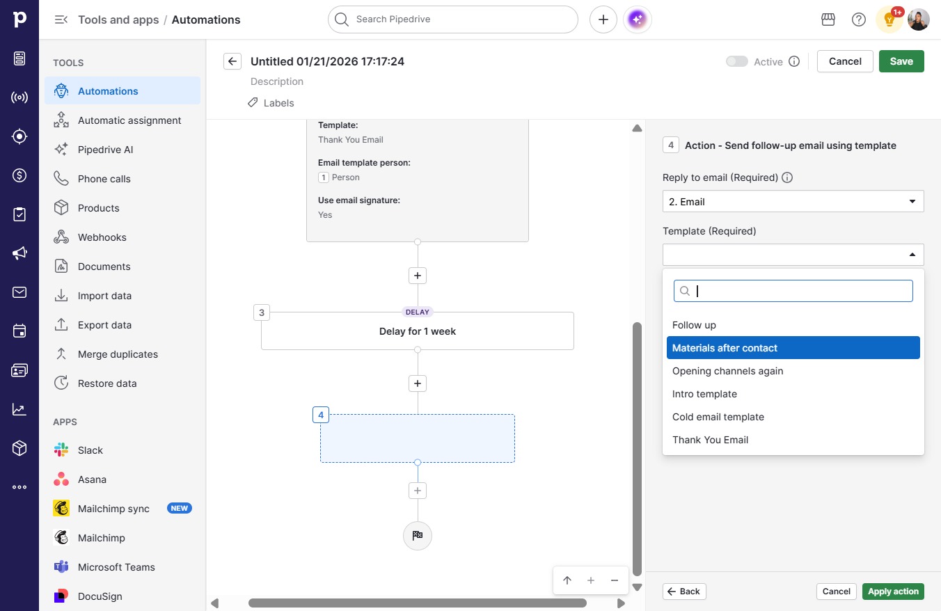 Click Materials after contact