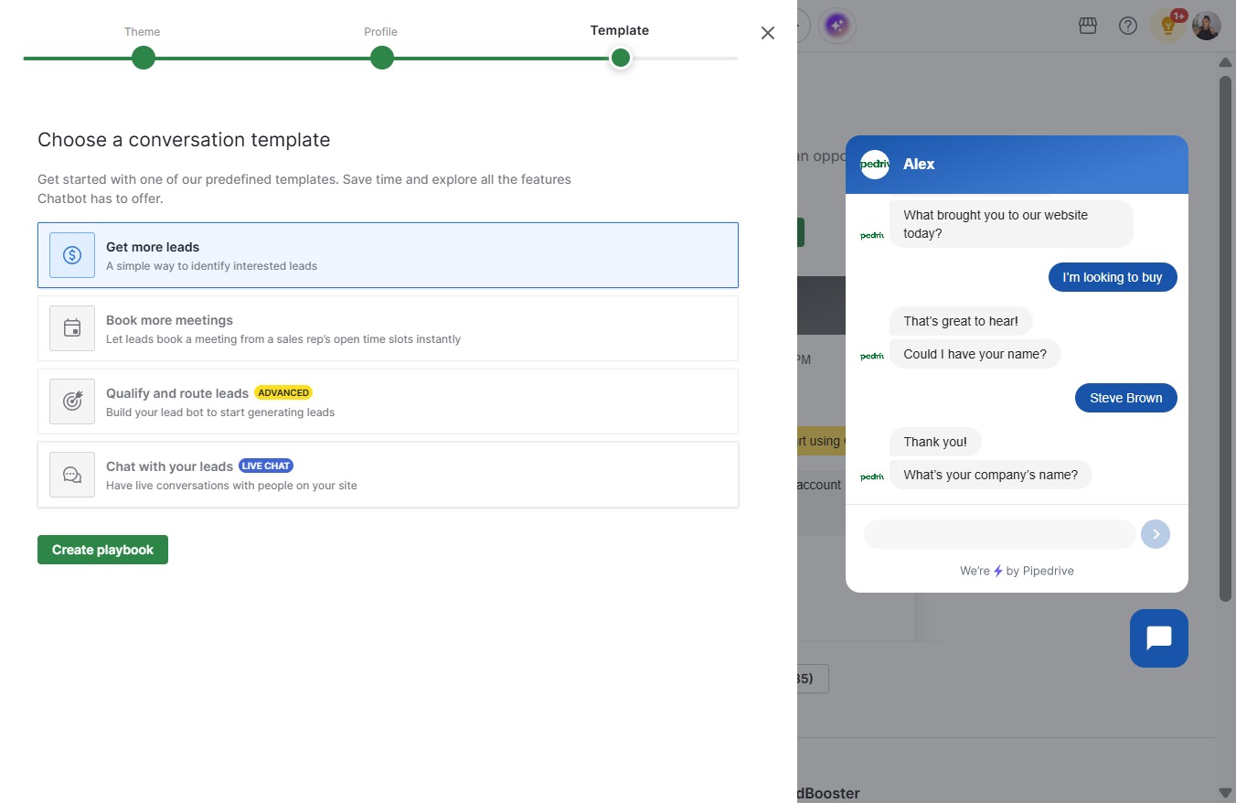 Click Chat with your leads
