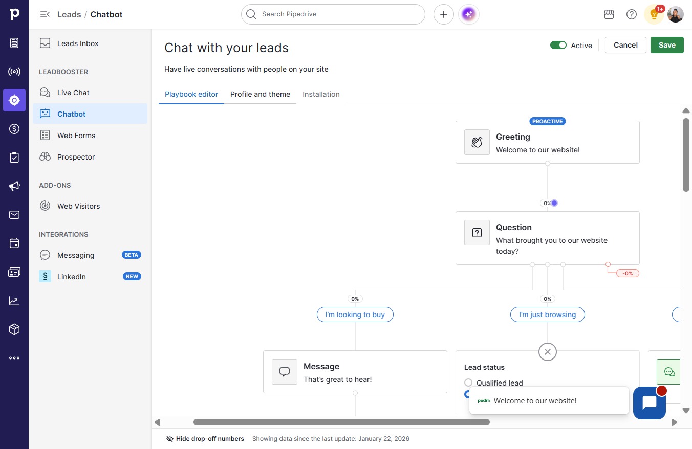 Click Profile and theme
