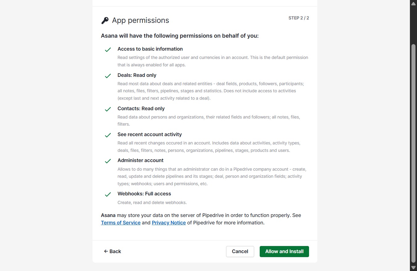 Click Allow and Install
