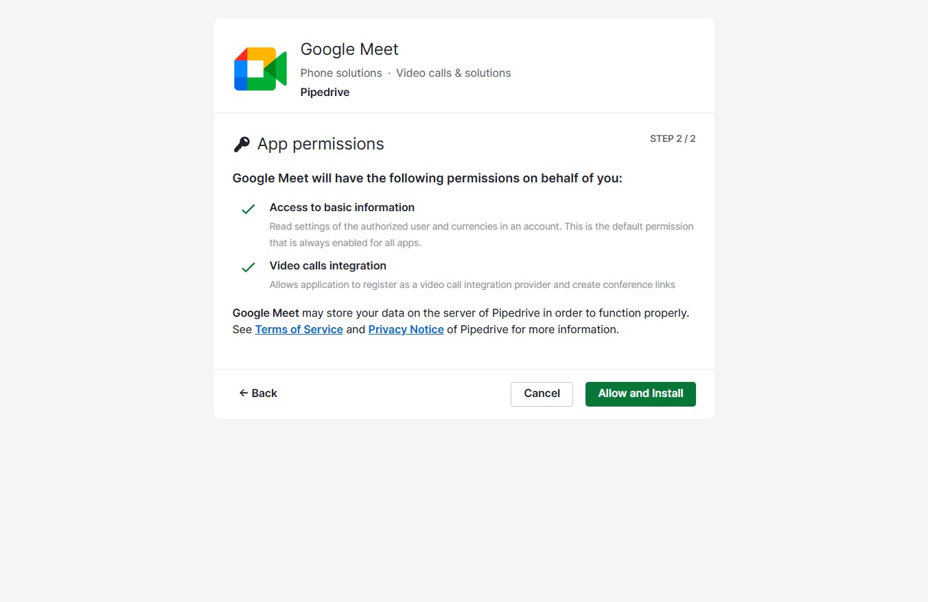 Click Allow and Install