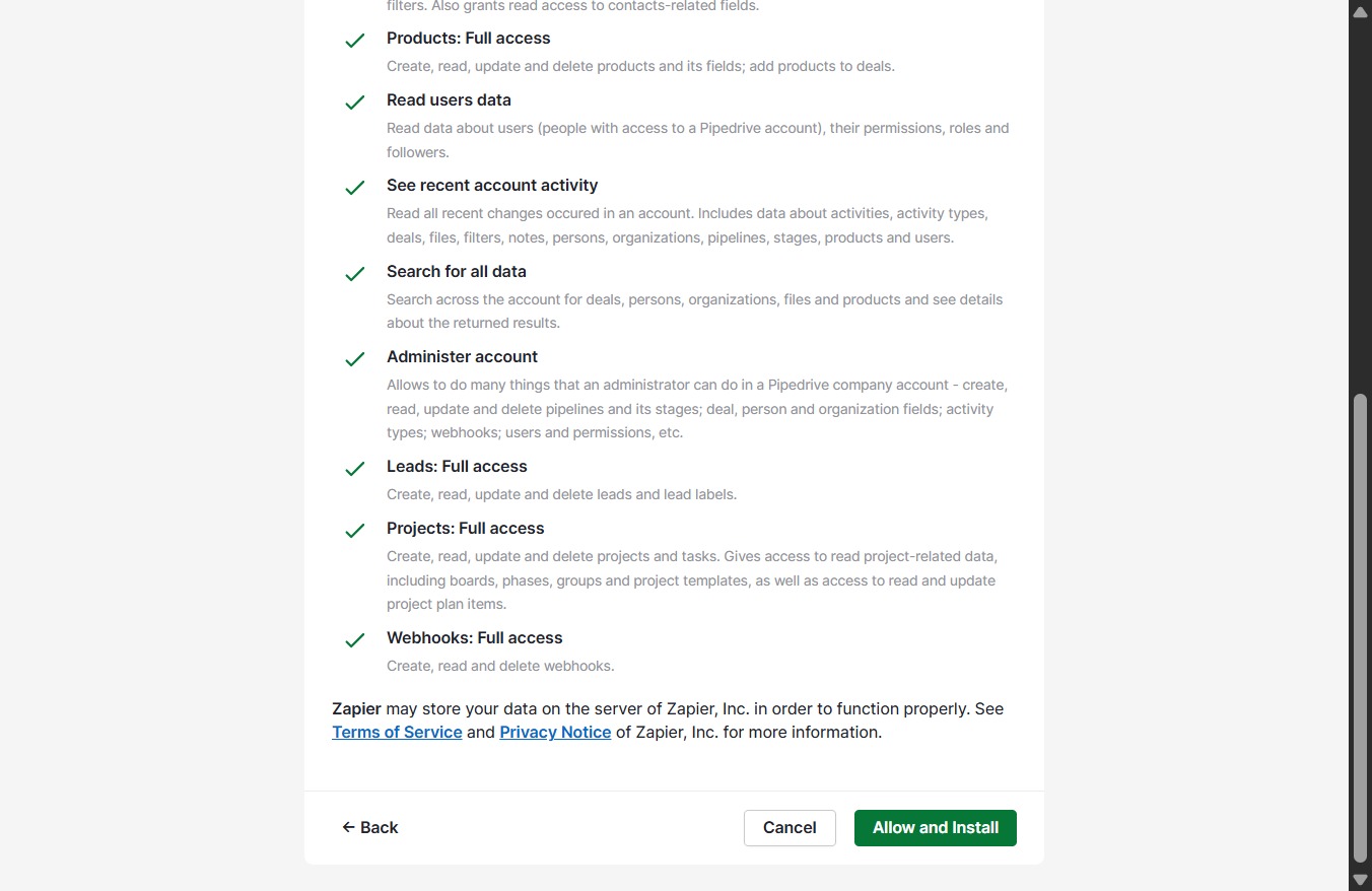 Click Allow and Install