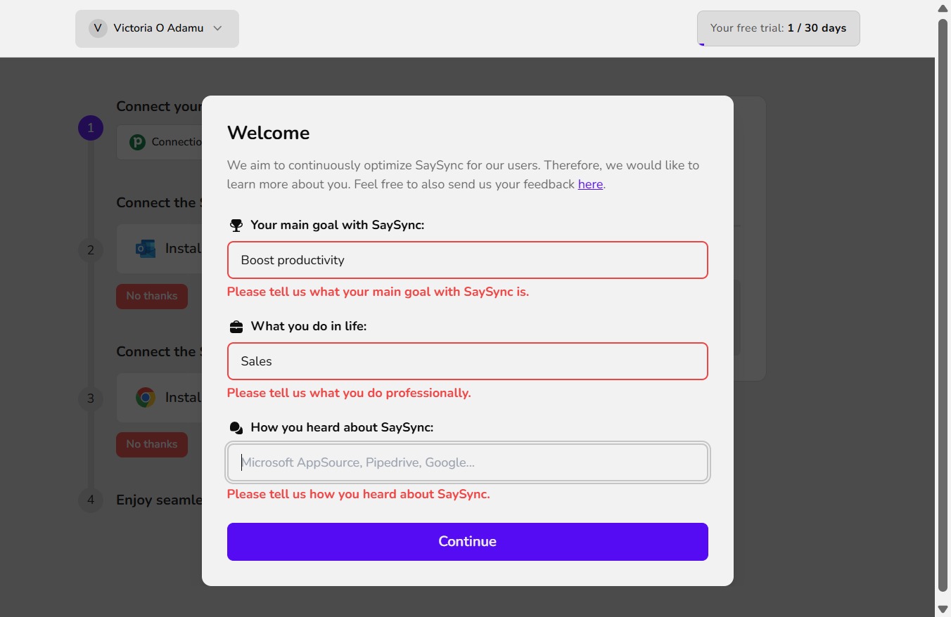 Click on "Click here."