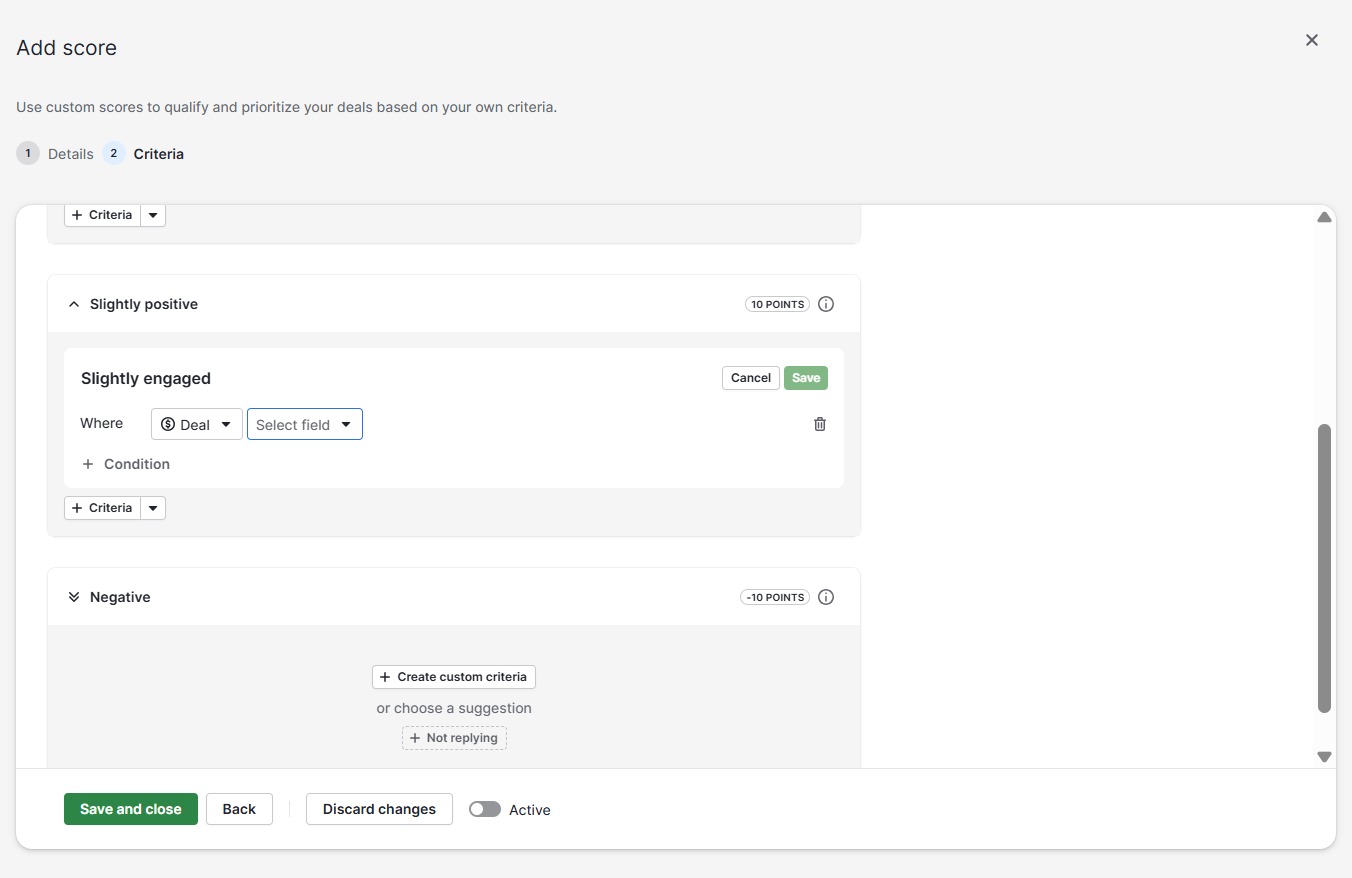 Click Select field