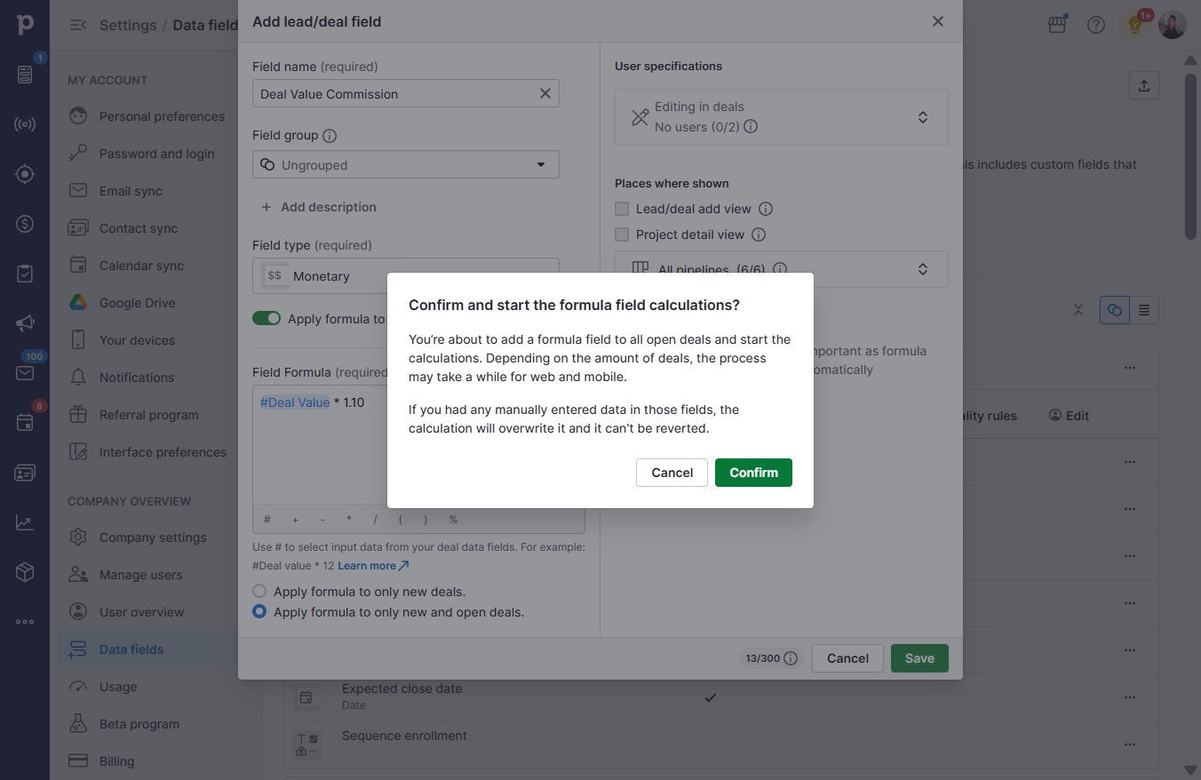 Click Confirm