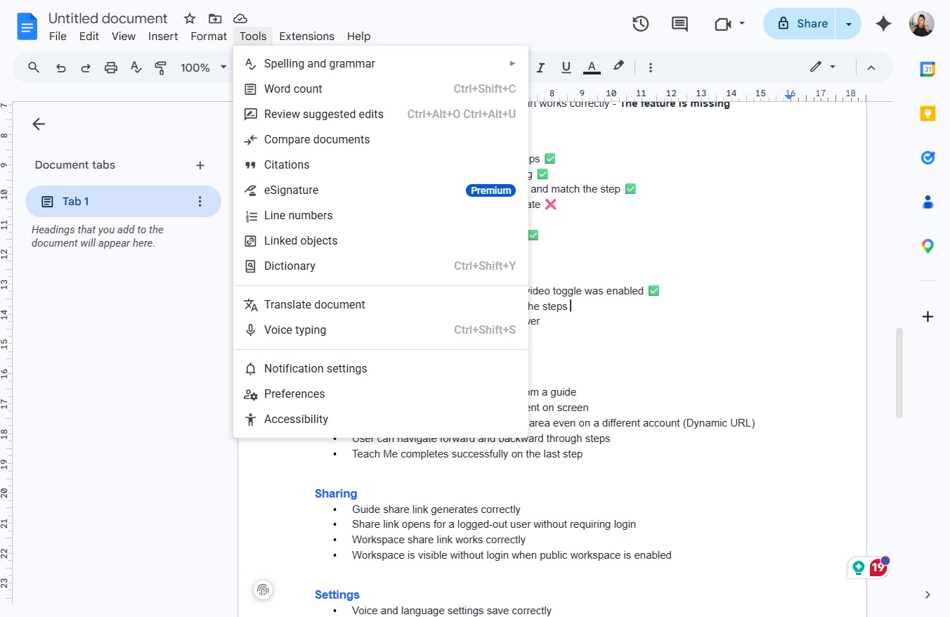 Click the Accessibility menu option