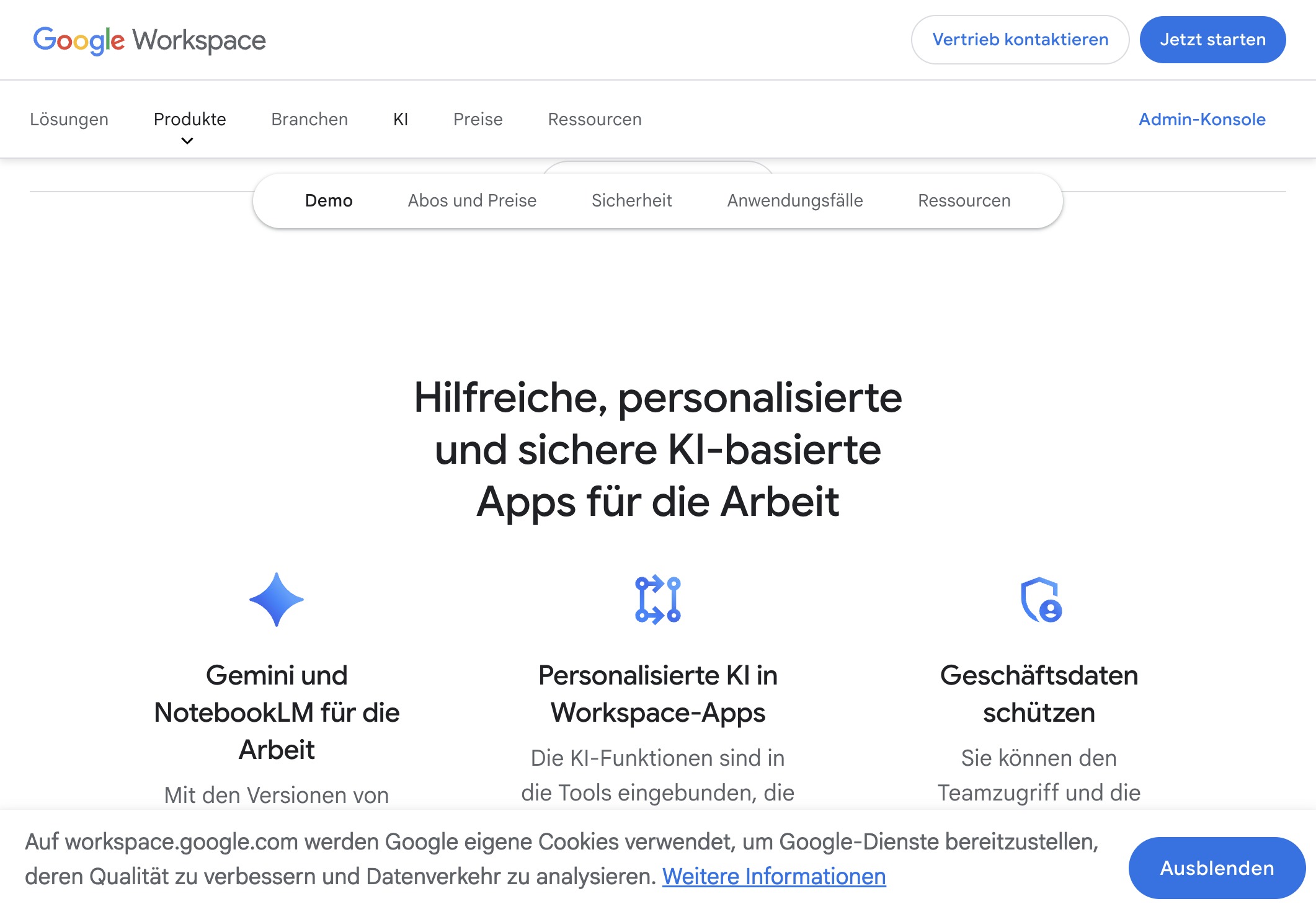 Click the 'Produkte' summary item