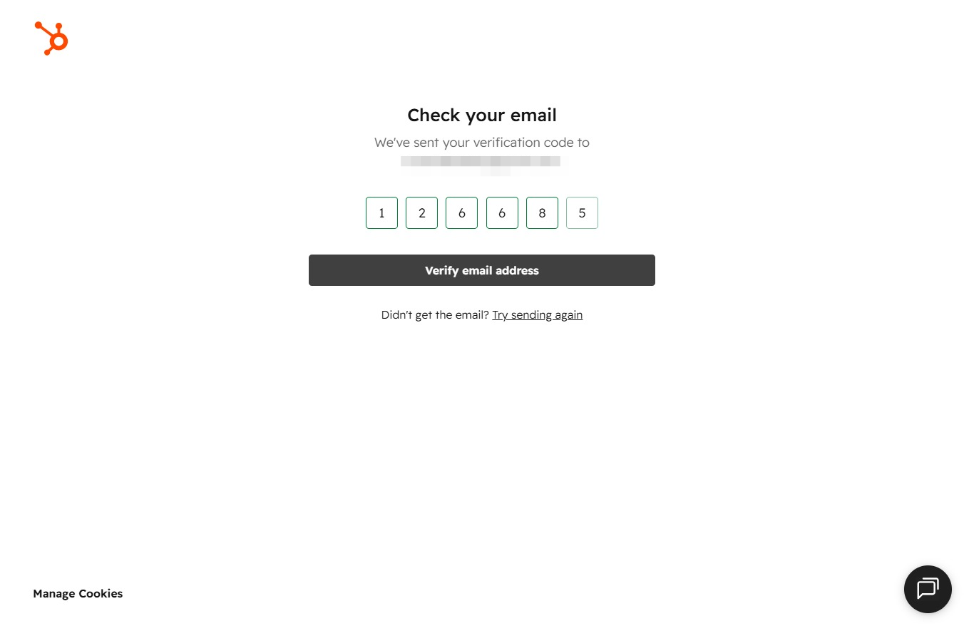 Click the Verify email address button