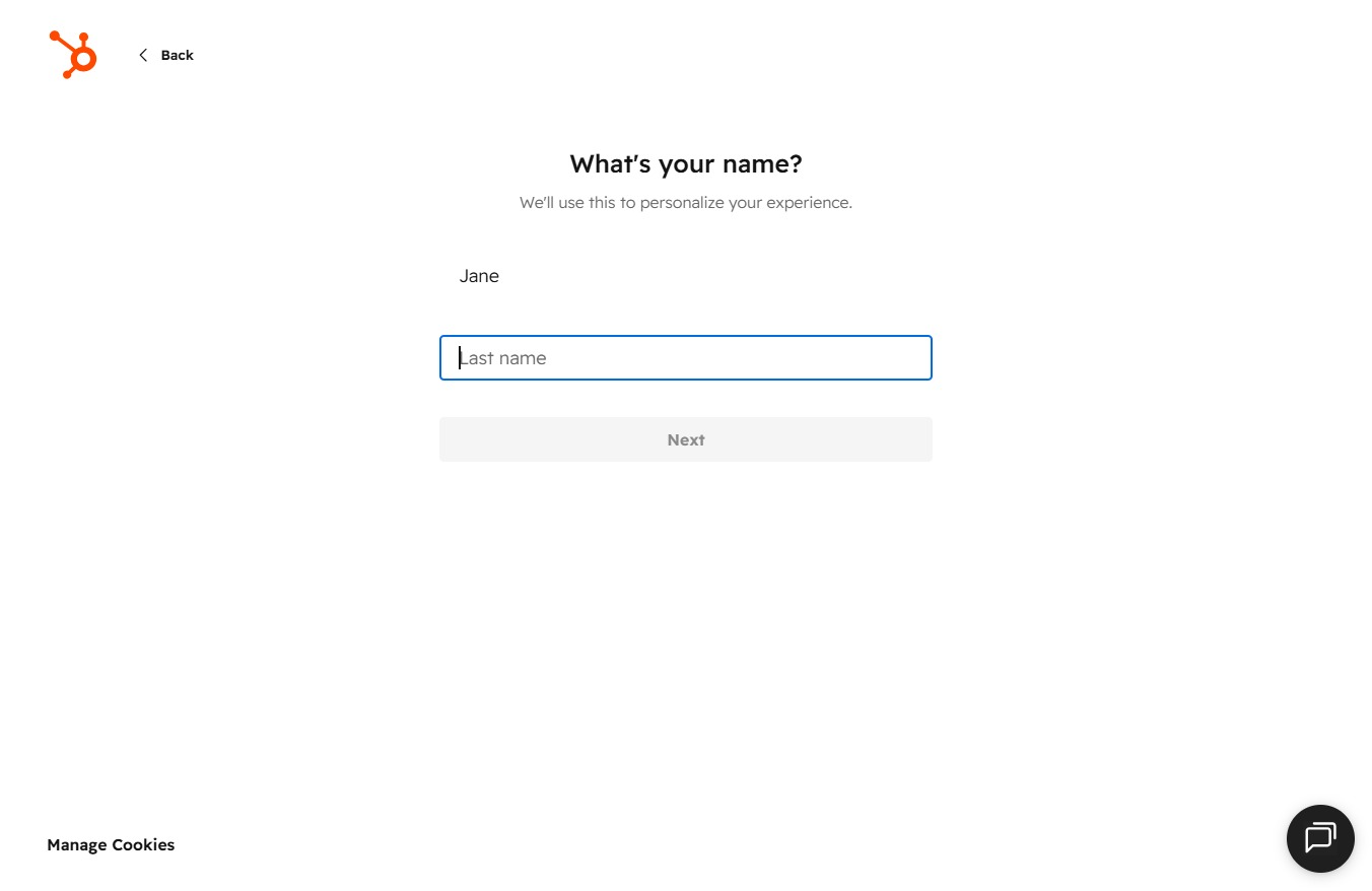 Fill in your last name