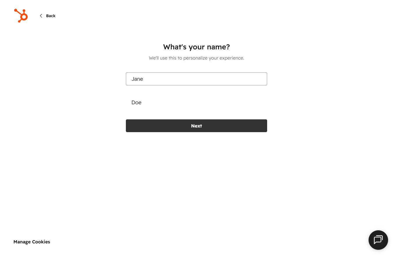 Enter Your Full Name in the Field