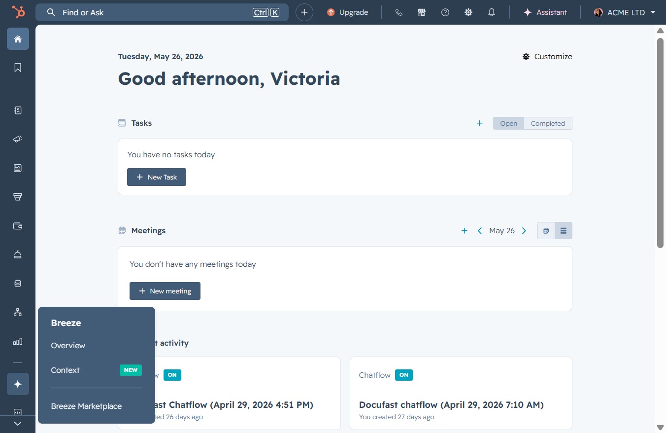 Click the Breeze Marketplace option