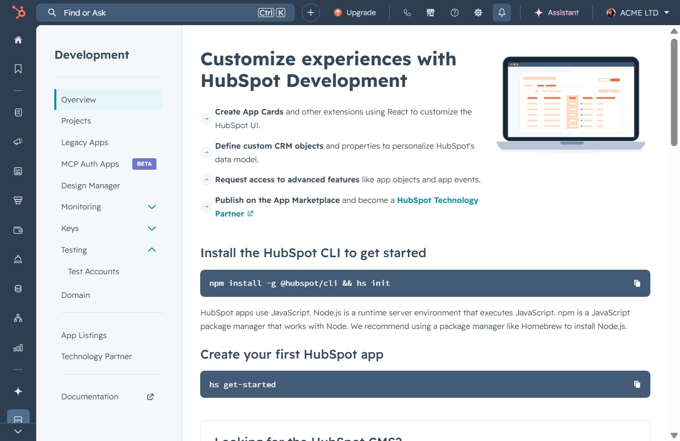 Click here to install the HubSpot CLI