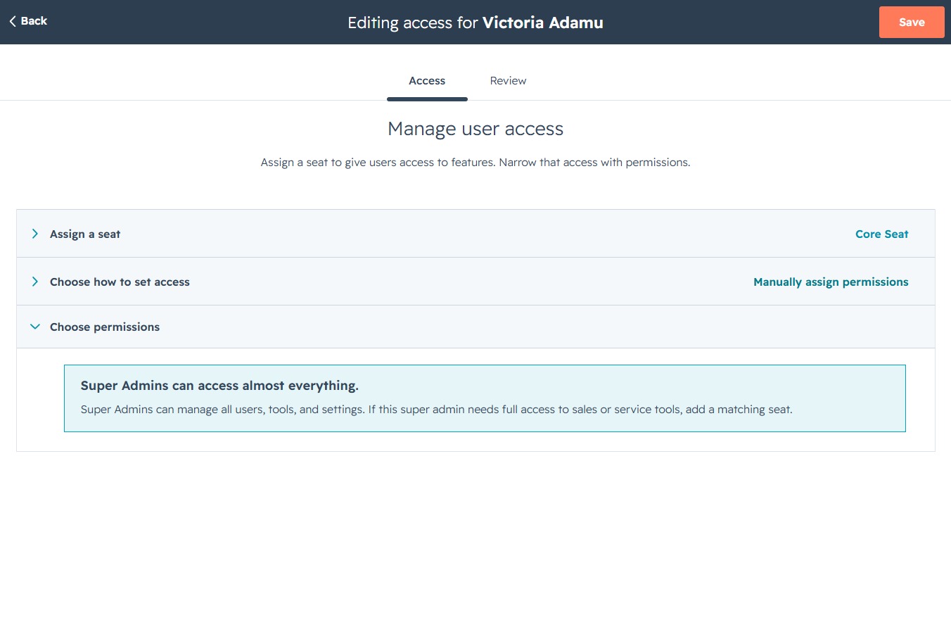 Click Manually assign permissions