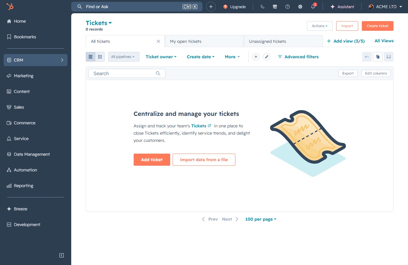 Click the CRM icon