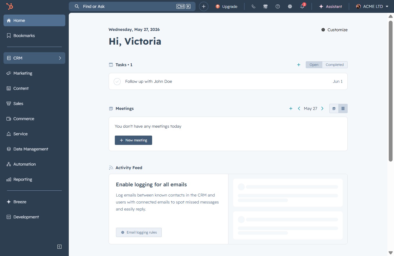 Click the CRM icon
