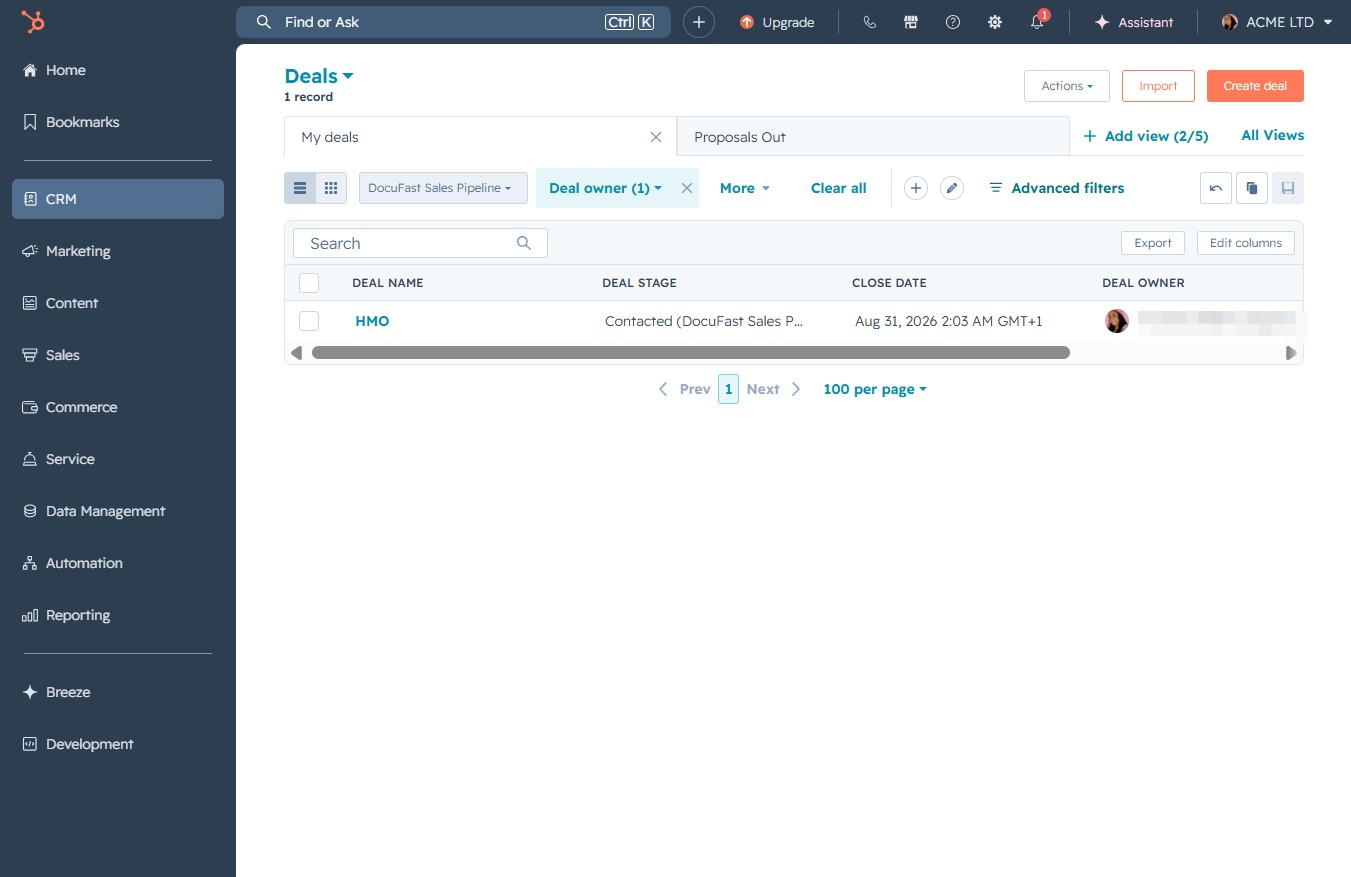 Click the Advanced filters option