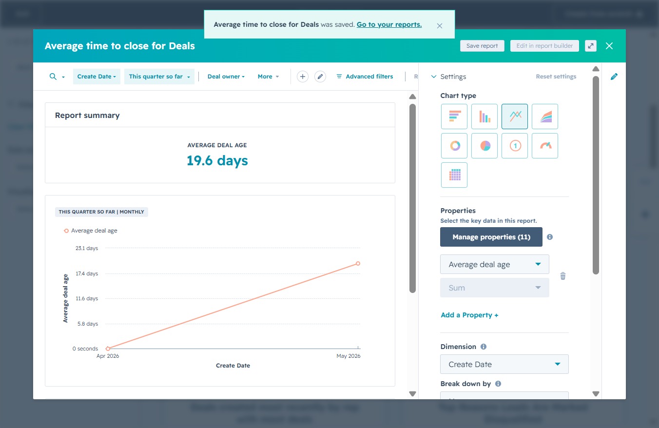 Click 'Go to your reports' link