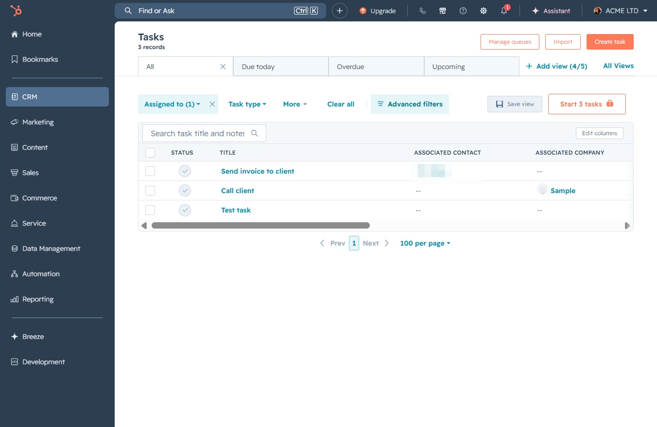 Click the Advanced filters option