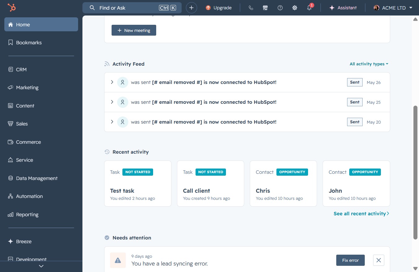 Click 'All activity types'