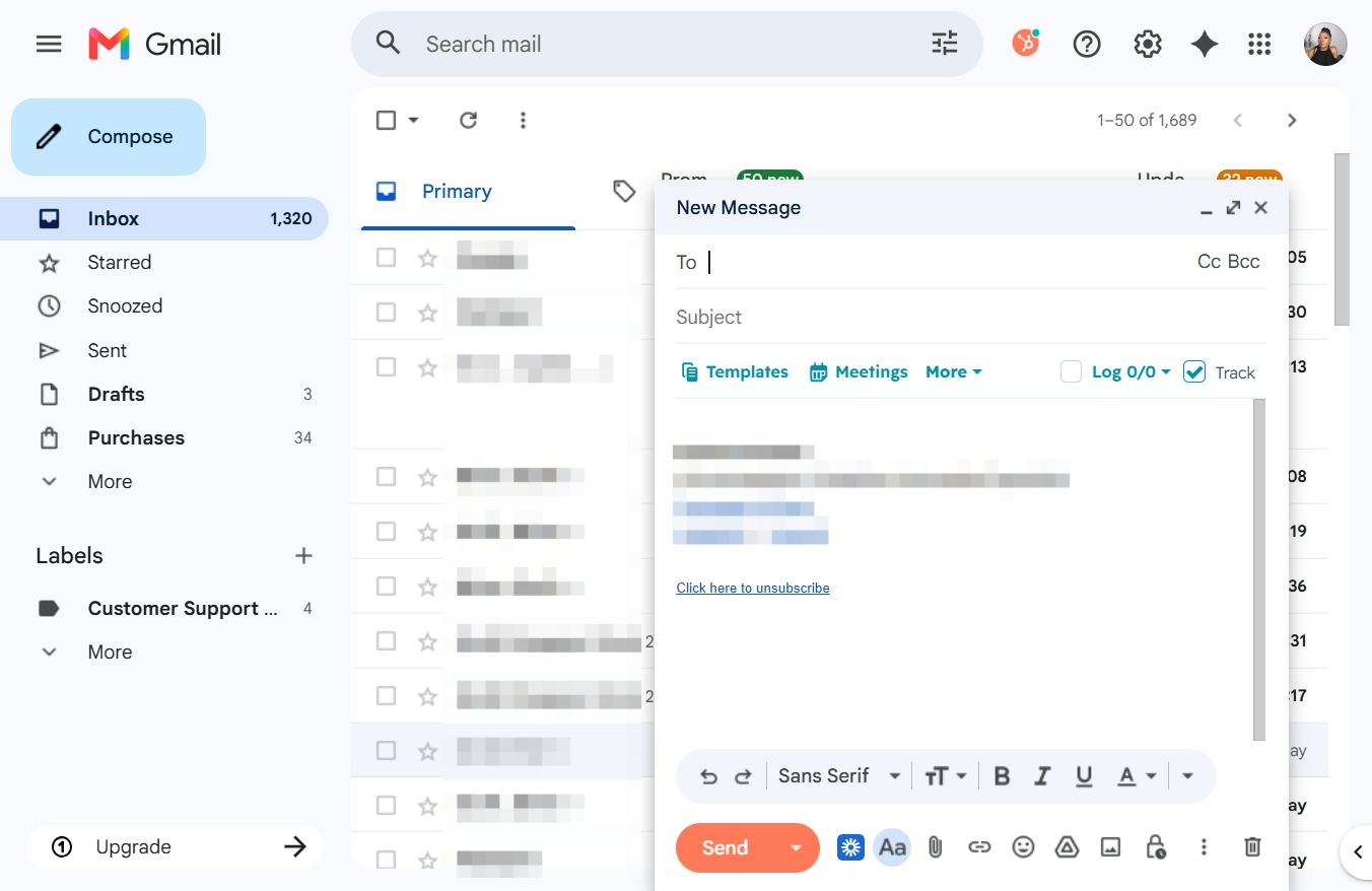 Click the To recipients field