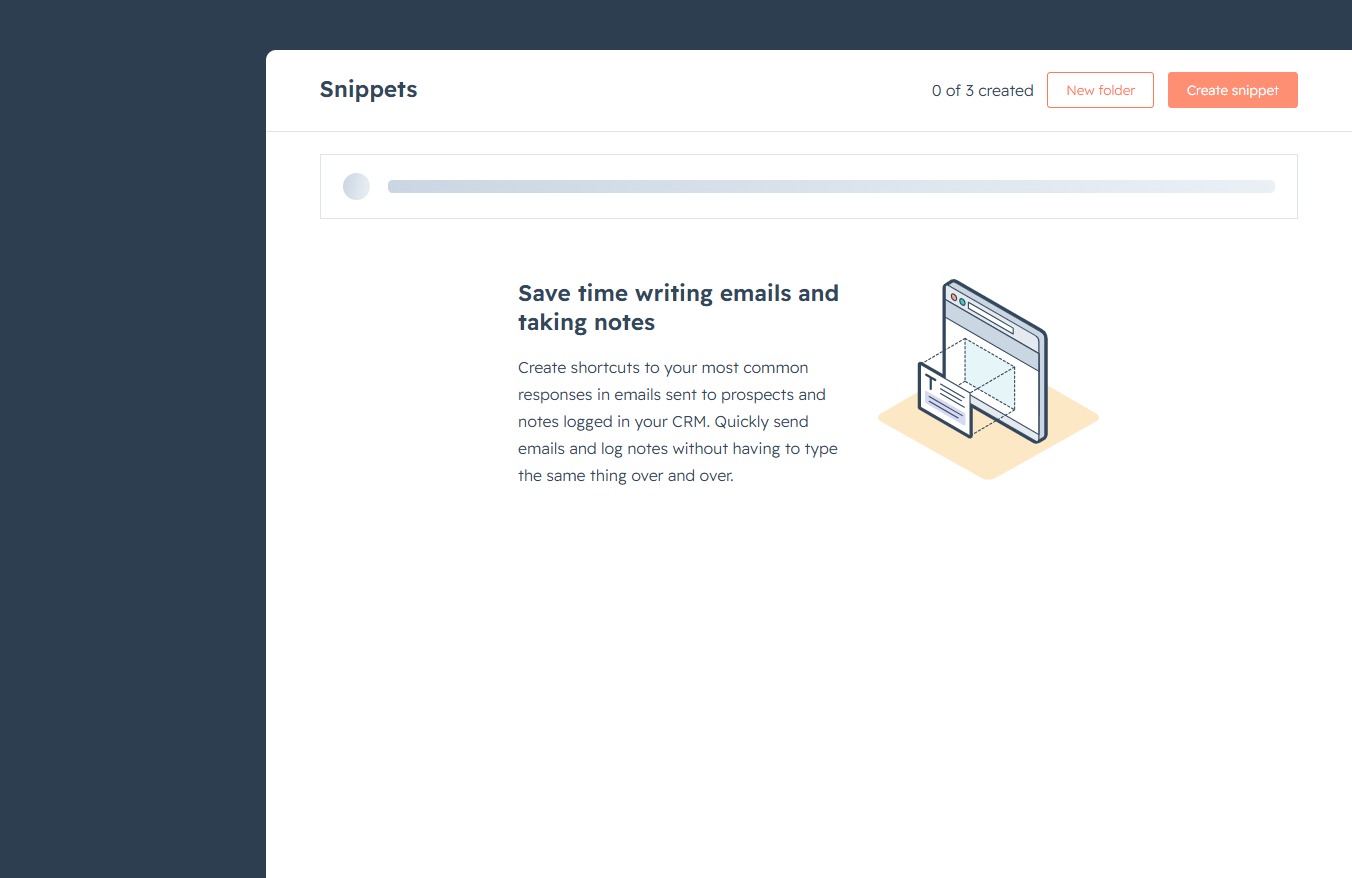 Click the Create snippet button